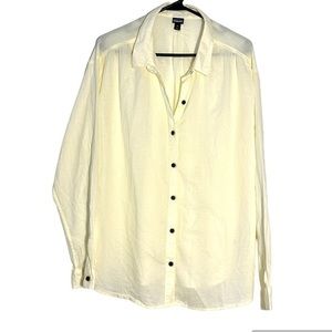 Patagonia Mens Long sleeve Button Down Butter Yellow Sz XL